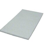 14″ x 20″ White Rectangular Super Polish Floor Pad case of 5