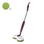 Electric Spin Floor Mop, Cordless Rechargeable Floor Cleaner Scrubber Polisher Mop Lazy Mop with Dual Spin Mop Heads Water Tank 180° Swivel Handle for Home Hard Floor Wood Laminate Tile, Red