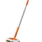 Armati Fast Clean Hardwoord Auto Floor Mop – 360°Cordless Tub and Tile Scrubber in 2 Cleaning Speed Mode with 2 Reuseable Microfiber Mop Ideal for Bathroom, Floor, Wall and Kitchen – Orange