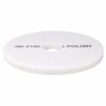 3M White Super Polish Pad 4100, 13 in, 5/Case