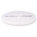 3M White Super Polish Pad 4100, 11 in, 5/Case