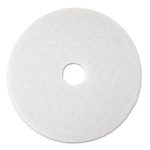 3M 08484 Super Polish Floor Pad 4100, 20″ Diameter, White, 5/Carton