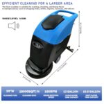 WYDDDARY Commercial Auto Floor Scrubber Machine Brush 20″ Cleaning Path Floor Polishing Machines 18000sqft/h Push Scrubber Industrial Mopping Machine 110V