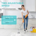 Electric Spin Scrubber, FARTVOLUS Cordless Cleaning Brush with 8 Replaceable Brush Heads, Bathroom and Floor Tile 360 Power Scrubber Dual Speed with Extension Handle for Bathtub, Kitchen, Window