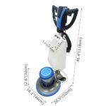 BEILOCKERY Floor Polishing Machine 110V, 17″ Commercial and Industrial Floor Polisher, Blue Heavy Duty Floor Scrubber Buffer, Multi-functional Floor Buffer Polisher Machine