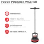 XtremepowerUS 10″ Commercial Orbiter Hard Floor Polisher Cleaner Machine, Wide Cleaning Path Buffer Multi-Purpose Floor Cleaning, 39-Foot Long Cord