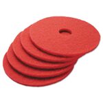 Boardwalk 4016Red Standard 16-Inch Diameter Buffing Floor Pads Red