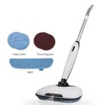 EVERTOP Floor Mop Spray Cordless Cleaner Spin Sweeper Scrubber Polishing Waxing Dust Electric Mops and Polisher Wet Dry 4 in 1 Multi-functional Rechargeable Battery for Home and Kitchen etc