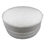 Premium White Polishing Pads – 20-Inch, Pack of 5, High-Speed Floor Polishing Pads, Compatible with 20 Inch Floor Scrubber Machines