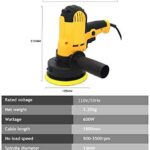 Buffer Polisher,Rowland Harbor Car Polisher 110V 600W Electric Sander Multi 6 Gears Adjustable Speed for floor/car/furniture/Metal for waxing and polishing with 14 pieces Buffing and Polishing Kit