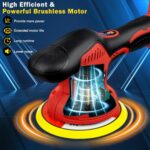 Cordless Car Buffer Polisher Compatible for Milwaukee M18 Battery, Polishers Buffers with 6 Variable Speed Up to 5500RPM, Car Buffer Polisher for Car Detailing/Polishing/Waxing(Battery Not Included)