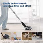 Mamibot Mopa580 Cordless Electric Spin Mop With LED Headlight and Sprayer, Powerful Floor Cleaner with Built-in 300ml Water Tank, Quiet Polisher for Hardwood, Tile & Laminate Floors, Cleaner and Waxing