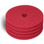 STAPLES Brighton 663603 Red Floor Buffer Pads 20-Inch 5/Ct