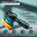 Cordless Car Buffer Polisher, 6 Inch Cordless Buffer Polisher – Car Buffer Waxer Kit with 6 Variable Speed, Cordless Polisher with 2PC 12V 2000mAh Battery for Car Detailing/Waxing/Buffer/Polisher