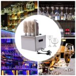 Electric Winery Wine Glass Polishing Machine, Stainless-Steel Glassware Polishing Machine with 5 Polishing Cloth Washers, Commercial Glass Polisher for Hotels Bar Kitchen