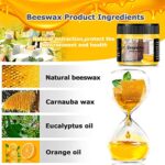 CARGEN Beeswax Furniture Polish, Wood Seasoning Beeswax for Furniture Wood Polish for Floor Tables Chairs Cabinets for Home Furniture to Protect and Care 1pcs Wood Wax and Sponge Christmas Gifts