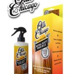 Olde Chicago Wood Cleaner and polisher. Wood milk Removes scuff marks, safe for wood cabinets, wood floors and wood furniture! 8oz with sprayer