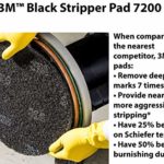 3M Black Stripper Pad 7200, 13″ Floor Care Pad (Case of 5)