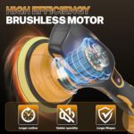 Cordless Car Buffer Polisher with 8 Variable Speed, Orbital Polisher for Dewalt 20V Max Battery, Car Polisher for Detailing/Polishing/Waxing (Tools Only)