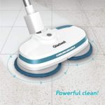 Gladwell Cordless Electric Mop – 3 in 1 Spinner, Scrubber, Waxer Quiet, Powerful Cleaner Spin Scrubber & Buffer, Polisher for Hard Wood, Tile, Vinyl, Marble, Laminate Floor – 1 Year Warranty – Blue (Renewed)