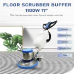 WYDDDARY 1100W Floor Polisher Commercial Floor Cleaner Carpet Buffer Scrubber with 3gal Water Tank and 17″ Base 175Rpm 110V