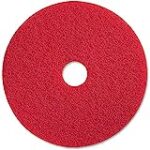 Genuine Joe Red Buffing Floor Pad, 20″ (Pack of 5)